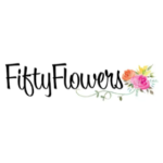 Official FiftyFlowers com logo for promo code and coupon deals