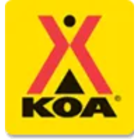 KOA Camping logo displaying verified promo codes and coupons