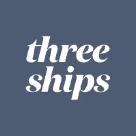Official Three Ships Beauty logo for promo code and coupon deals